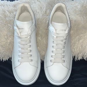Alexander McQueen
Men's White Embellished Oversized Sneakers  Size 43
